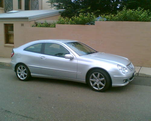 Mercedes C230 Coupe Black. Mercedes Benz has made it